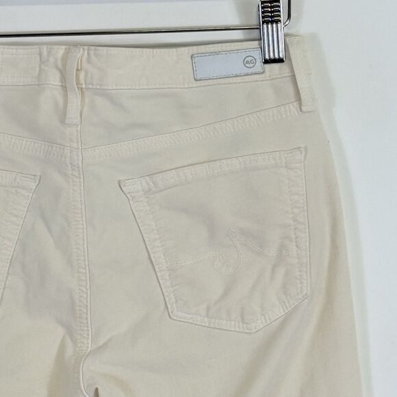 AG Adriano Goldschmied The‎ Stevie Beige Soft Velveteen Ankle Pants Women's 26 - Picture 5 of 7